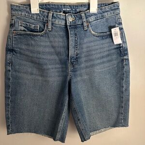 High-Waisted O.G. Straight Cut-Off Jean Shorts for Women -- 9-inch inseam sz 10